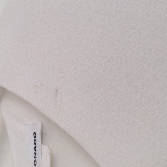 *SOLD*White Club Monaco Dress with Ruffled Sleeve - Picture 3 of 3